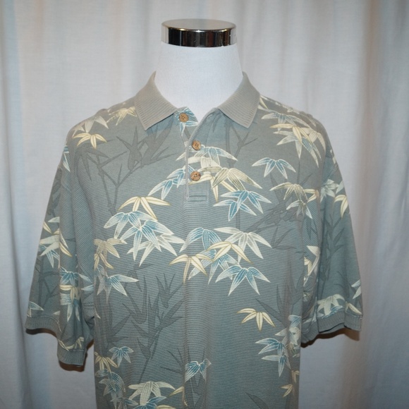 Tommy Bahama Hawaiian Polo Shirt Floral Tropical - Picture 4 of 8